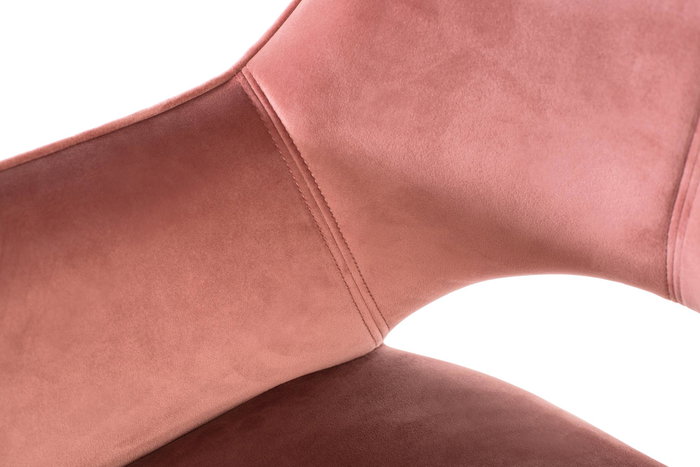 GINER Y COLOMER - Lot de 2 chaises en velours rose avec structure en métal - Assise en bois 43x48 cm