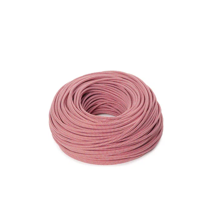 Câble électrique textile rond 2x0,75 x 1M Blanco/Rojo Câble électrique textile rond 2x0,75 x 1M Blanco/Rojo