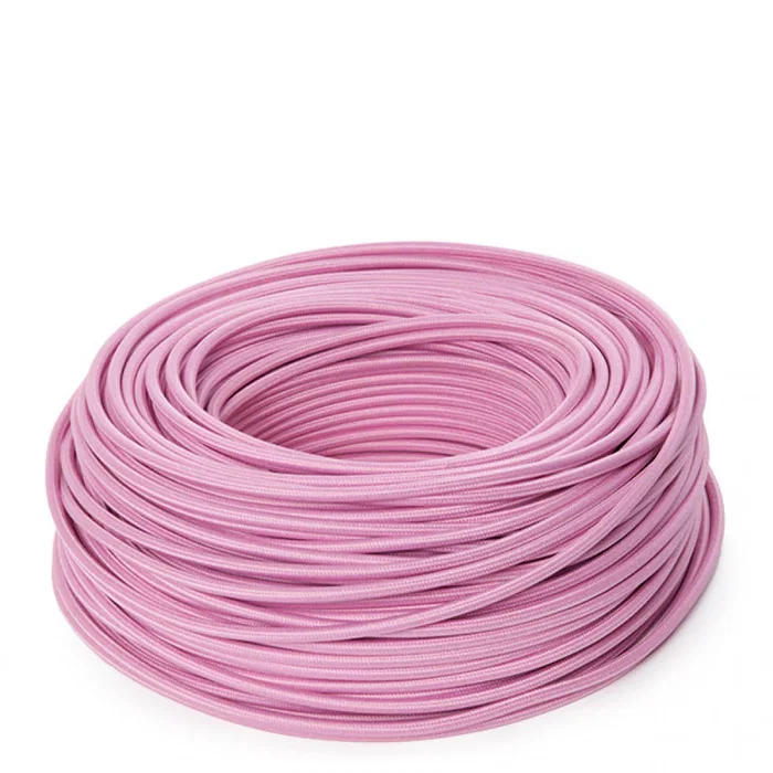 Câble électrique textile rond 2x0,75 x 1M Blanco/Rojo Câble électrique textile rond 2x0,75 x 1M Blanco/Rojo