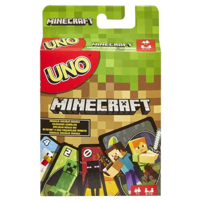 Mattel Games Uno Minecraft FPD61 Jeu de cartes pour dès 7 ans Mattel Games Uno Minecraft FPD61 Jeu de cartes pour dès 7 ans
