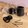 Cosmetic Club Lot de 2 boîtes d'accessoires cheveux noir