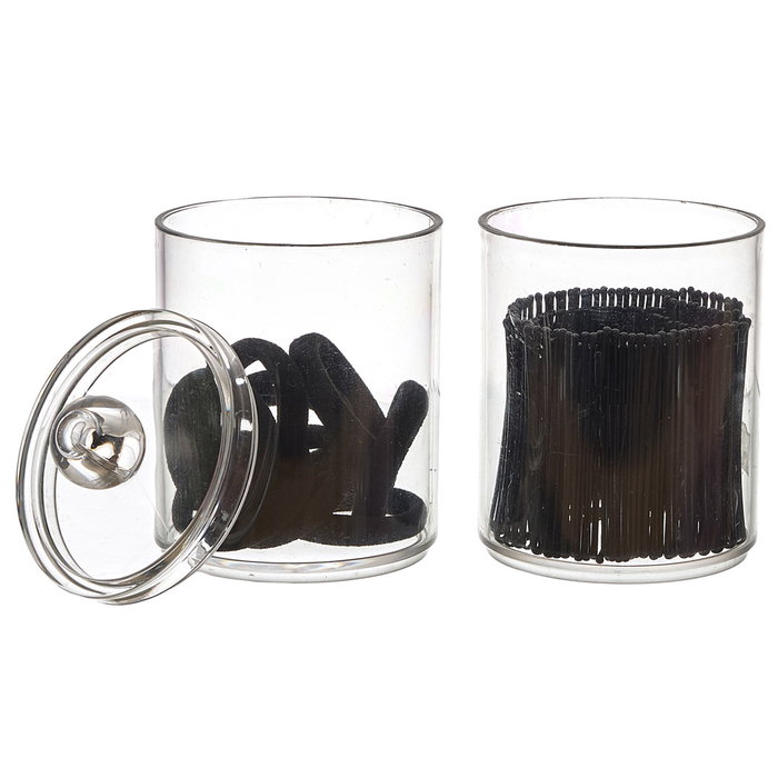 Cosmetic Club Lot de 2 boîtes d'accessoires cheveux noir Cosmetic Club Lot de 2 boîtes d'accessoires cheveux noir