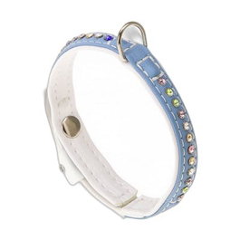 Ferplast Collier Lux C15 28 Blanc et Turquoise
