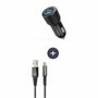 Thomson Pack Chargeur de Voiture 60 W et Câble USB-A vers USB-C 3A 1,5 m
