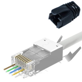 Lanview Fiche RJ45 STP Cat6A/Cat7 pour câble de grand diamètre AWG22-24