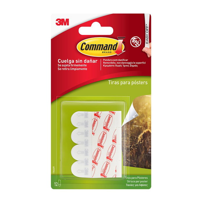 3M Command tiras para pósteres, 12 uds, modèle 17024 3M Command tiras para pósteres, 12 uds, modèle 17024