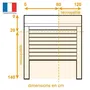 France Combi Volet roulant électrique radio aluminium H140 x L120 cm recoupable - Coffre, glissières et lames isolantes - Coloris Blanc