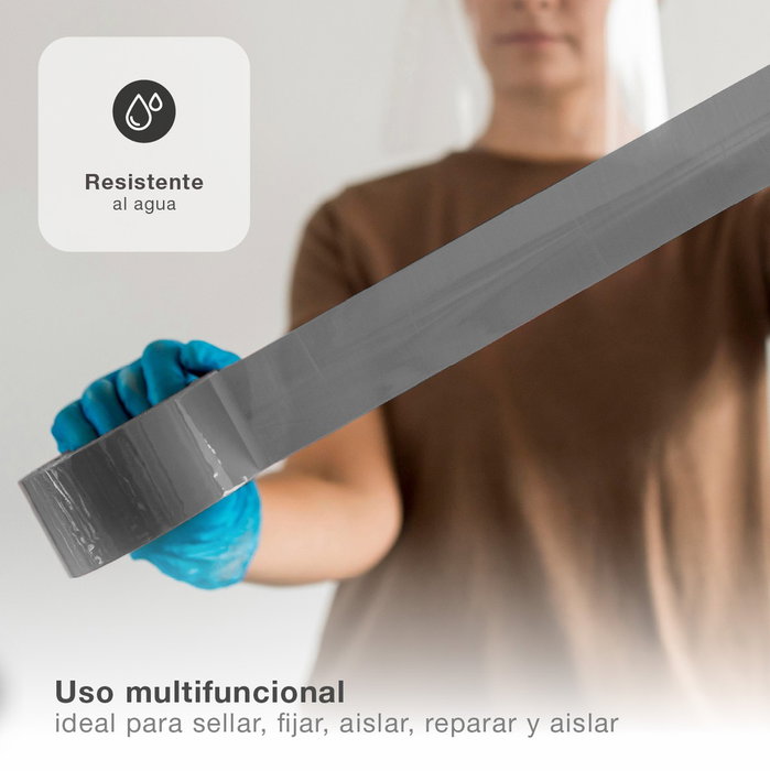 Hantums Cinta americana imperméable Gris 50mm 10M Hantums Cinta americana imperméable Gris 50mm 10M