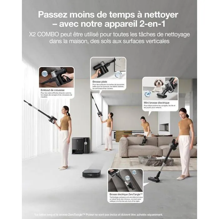 Aspirateur robot ECOVACS DEEBOT X2 COMBO 6400 mAh