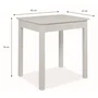 Table à manger CAPRI - Blanc - Carré - 4 personnes - 90 x 67 x 76 cm