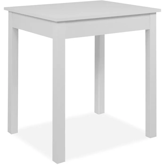 Table à manger CAPRI - Blanc - Carré - 4 personnes - 90 x 67 x 76 cm