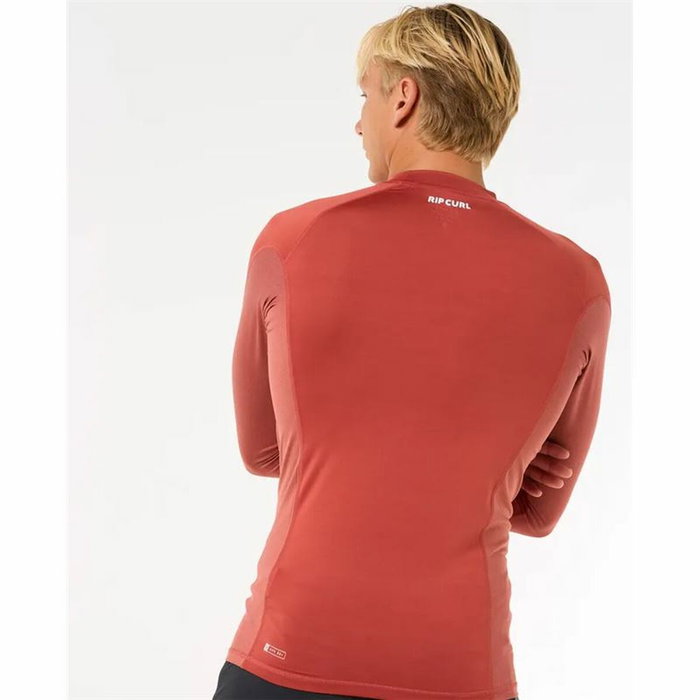T-Shirt de Bain Rip Curl Waves Upf Perf L/S Rouge Surf