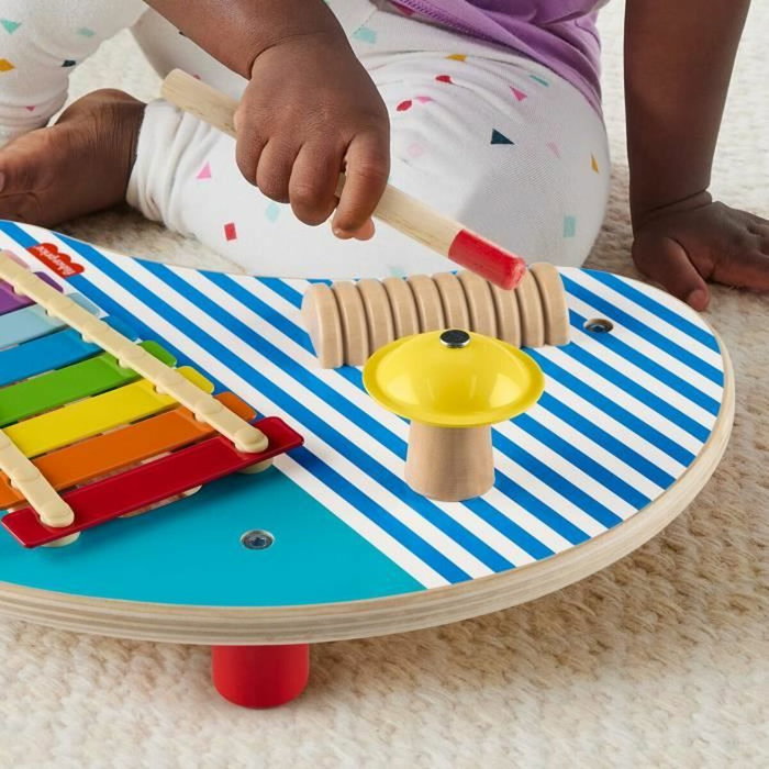 Fisher-Price Table musicale en bois avec instruments de percussion Fisher-Price Table musicale en bois avec instruments de percussion