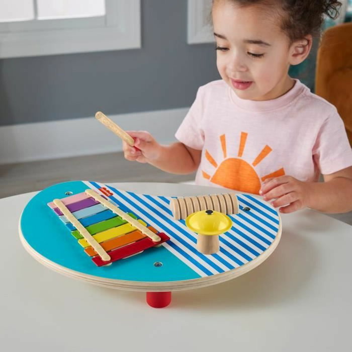 Fisher-Price Table musicale en bois avec instruments de percussion Fisher-Price Table musicale en bois avec instruments de percussion