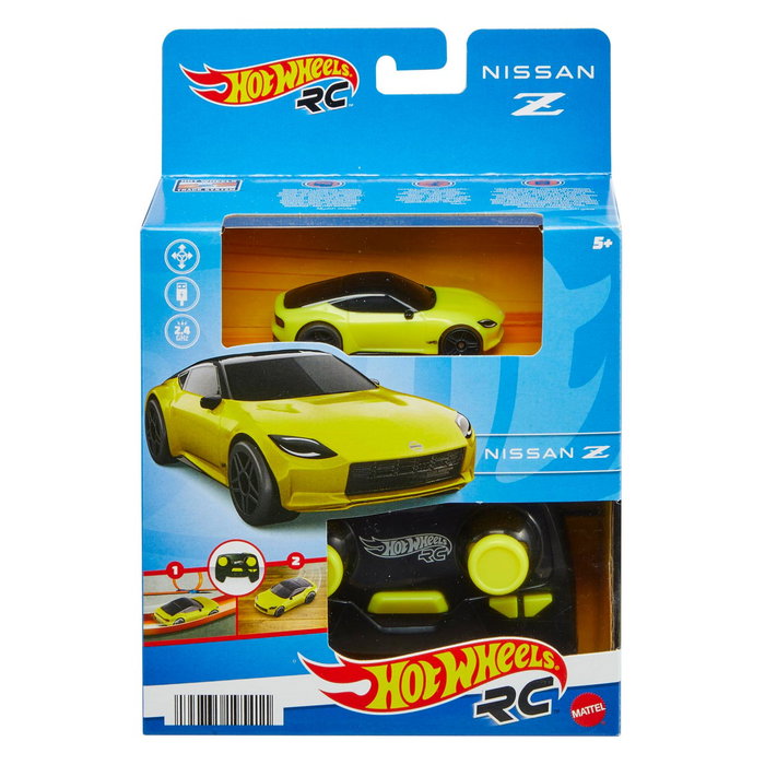 Hot Wheels Voiture Radiocommandée 1:64 Nissan Z - Modèle RC avec Détails Authentiques, Turbo et Compatible Piste Orange