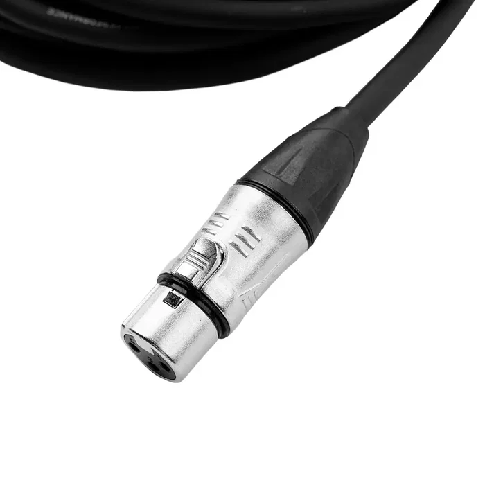CABLEWORKS Câble Microphone XLR 3 Mètres Noir - Câble Micro Recto Sans Oxygène