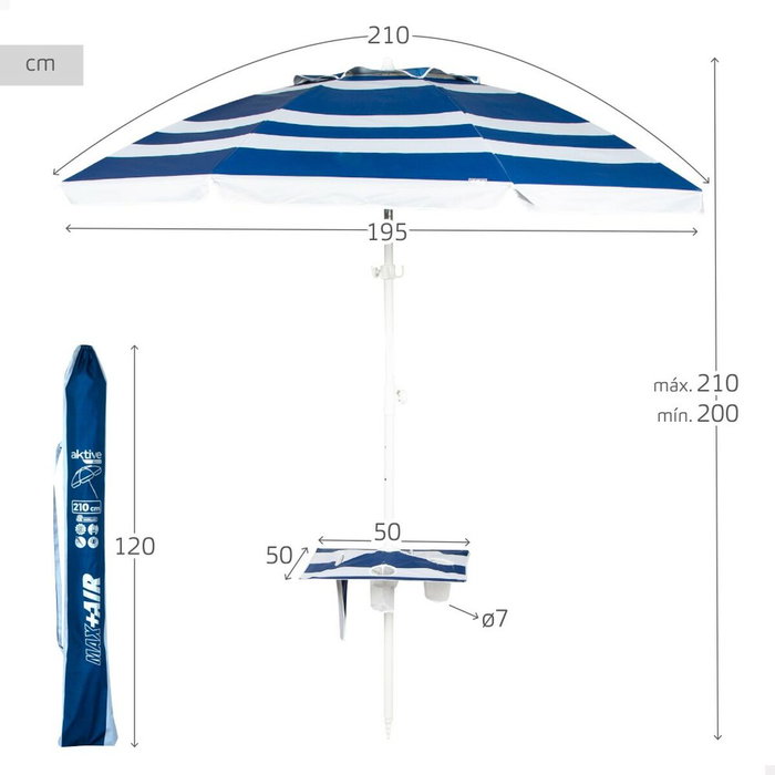 Aktive Parasol Inclinable Résistant aux UV Aktive Parasol Inclinable Résistant aux UV