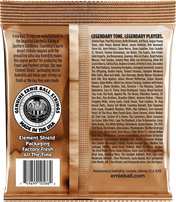 Ernieball Earthwood 92/8 Phosphor Bronze Medium 12,5-56 Jeu de cordes pour guitare acoustique