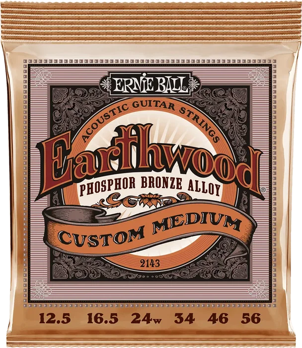 Ernieball Earthwood 92/8 Phosphor Bronze Medium 12,5-56 Jeu de cordes pour guitare acoustique