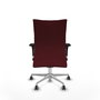 Piqueras Y Crespo Chaise Albacete Confidente en Similicuir Grenat avec Mécanisme Synchro et Base Aluminium