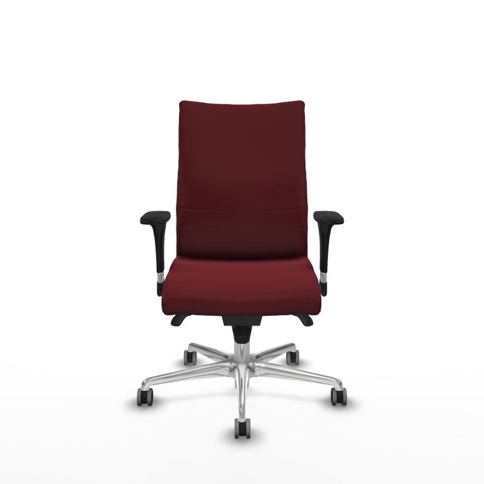 Piqueras Y Crespo Chaise Albacete Confidente en Similicuir Grenat avec Mécanisme Synchro et Base Aluminium Piqueras Y Crespo Chaise Albacete Confidente en Similicuir Grenat avec Mécanisme Synchro et Base Aluminium