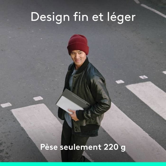 Logitech Keys-To-Go 2 - Clavier portable AZERTY - Gris pâle Logitech Keys-To-Go 2 - Clavier portable AZERTY - Gris pâle