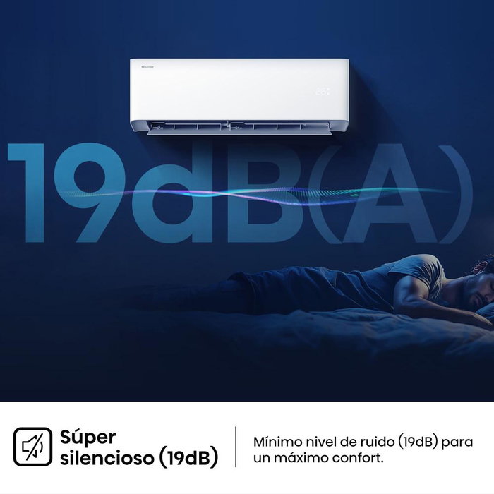 Hisense HB35XU0A Climatiseur Split Uni Pure 3500W Froid 3900W Chaud A+++ WiFi Silencieux 26dB