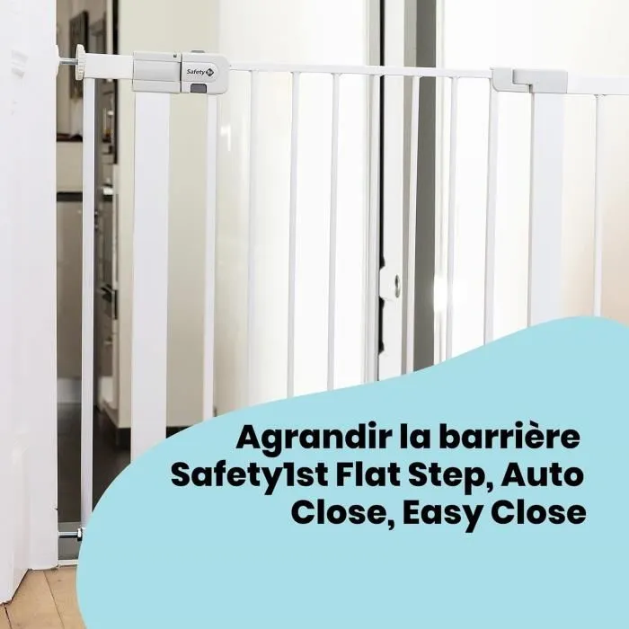 Safety 1st Extension de barrière de sécurité 7 cm Blanc Métal, adaptateur pour espace ajustable, compatible Safety 1st, livrée à l'unité Safety 1st Extension de barrière de sécurité 7 cm Blanc Métal, adaptateur pour espace ajustable, compatible Safety 1st, livrée à l'unité