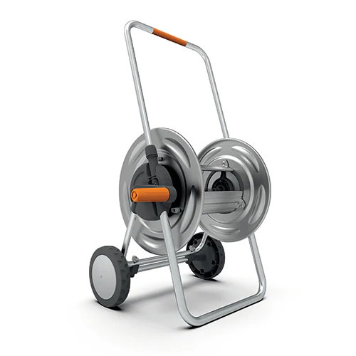 PLUVIA Chariot Porte-Tuyau Métallique avec Roues avec Raccords PLUVIA Chariot Porte-Tuyau Métallique avec Roues avec Raccords