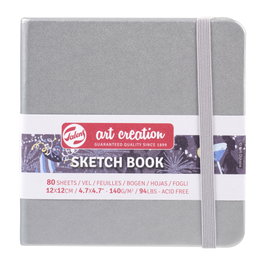 Talens Art Creation Carnet de Croquis Argent Brillant 12 x 12 cm