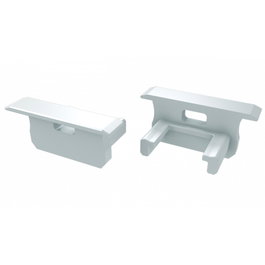Tapón final profilé type B finition droite blanc avec trou