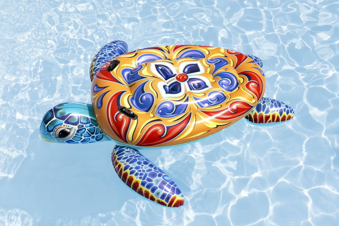 Bestway 41523 Figure Gonflable Tortue Méditerranéenne avec Poignées 183x173 cm +3 Ans Plage et Piscine Bestway 41523 Figure Gonflable Tortue Méditerranéenne avec Poignées 183x173 cm +3 Ans Plage et Piscine