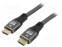 GEMBIRD Câble HDMI 2.1 de 3m textile noir