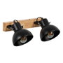 BigBuy Home Applique Murale Noir Beige Bois Fer