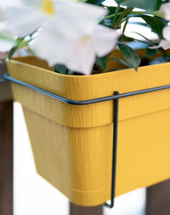 Stefanplast Balconnière ETHICA - 50x18x17 cm - 9 L - Couleur Moutarde - Pour plantes de balcon
