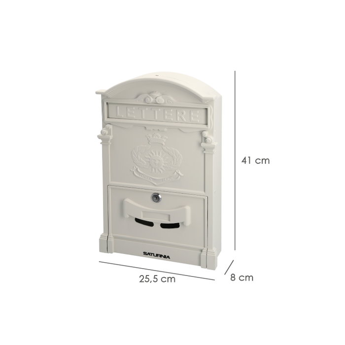 WOLFPACK LINEA PROFESIONAL Boîte aux lettres de jardin Palace blanc en aluminium fondu