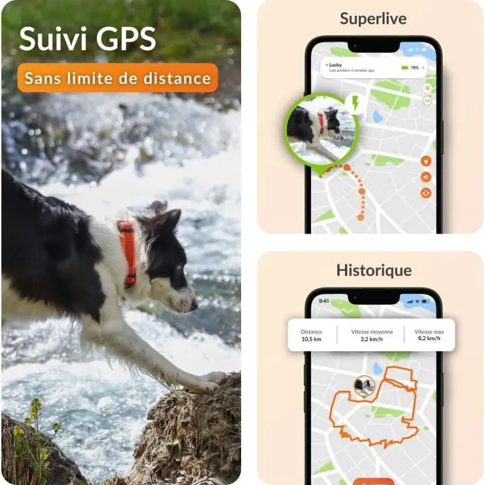 Weenect - Collier GPS WEENECT Chien XT pour chien - Suivi GPS temps réel, étanche, antenne XL, compatibilité collier Julius-K9, lampe LED, nécessite abonnement - Noir Weenect - Collier GPS WEENECT Chien XT pour chien - Suivi GPS temps réel, étanche, antenne XL, compatibilité collier Julius-K9, lampe LED, nécessite abonnement - Noir
