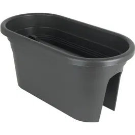 ARTEVASI Jardinière pour balcon VENEZIA - Gris anthracite - 30 x 60 x H 27 cm - 18L
