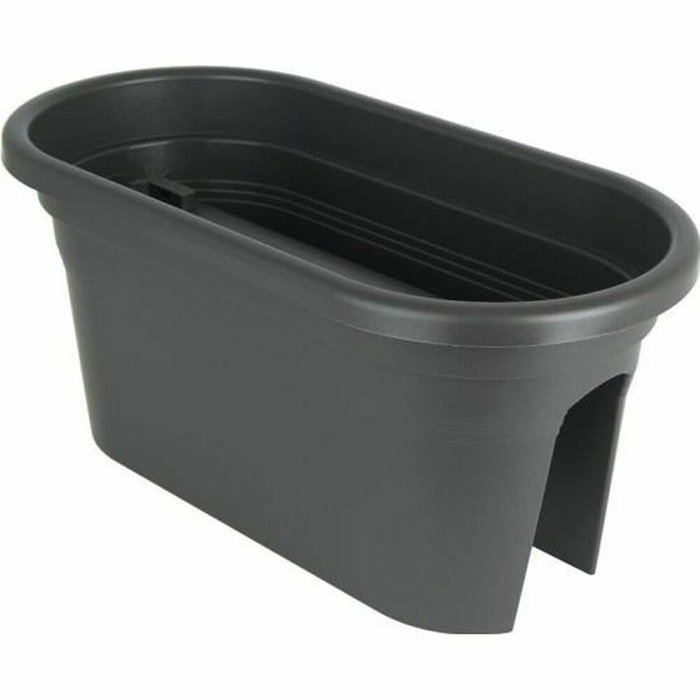 Artevasi Jardinière de balcon Venezia, Ovale, Gris anthracite, 30 x 60 x H 27 cm Artevasi Jardinière de balcon Venezia, Ovale, Gris anthracite, 30 x 60 x H 27 cm