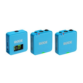 RODE Wireless Go III Blue - Système micro HF compact 2 canaux, série IV, 2.4 GHz, 128 bits, 32-bit float, 32 Go, TRS 3.5mm