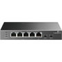 Omada - Commutateur réseau Gigabit 5 ports PoE+ avec 1 port PoE++ entrée et 4 ports PoE+ sortie pour bureau - Transmission PoE jusqu'à 250m