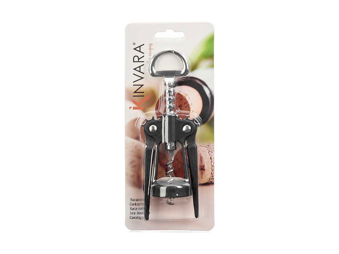 Kinvara Sacacorchos droit chromé noir 100 g 17x4x6 cm (Set de 24) Kinvara Sacacorchos droit chromé noir 100 g 17x4x6 cm (Set de 24)