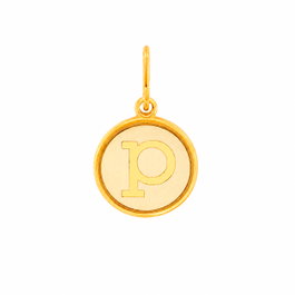 Alex And Ani Charm Lettre P ACA BR Doré