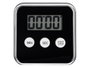 Kinvara Horloge numérique de cuisine avec aimant, noir, 8 x 8 x 2 cm (Set de 24)