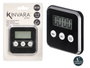 Kinvara Horloge numérique de cuisine avec aimant, noir, 8 x 8 x 2 cm (Set de 24)