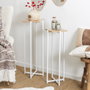 Home Deco Factory JGO. 2 PEDESTALES LOKA BLANCO