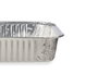 Kinvara Lot de 4 Plats en Aluminium Rectangulaires Argent 31,5 x 20,5 x 6,5 cm pour Four (Set de 24)