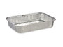 Kinvara Lot de 4 Plats en Aluminium Rectangulaires Argent 31,5 x 20,5 x 6,5 cm pour Four (Set de 24)