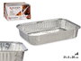 Kinvara Lot de 4 Plats en Aluminium Rectangulaires Argent 31,5 x 20,5 x 6,5 cm pour Four (Set de 24)