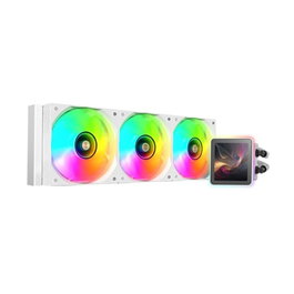 Mars Gaming ML-VISIONPRO360 Kit Refroidissement Liquide AIO 360mm Blanc Ventilateurs ARGB Écran IPS 4"